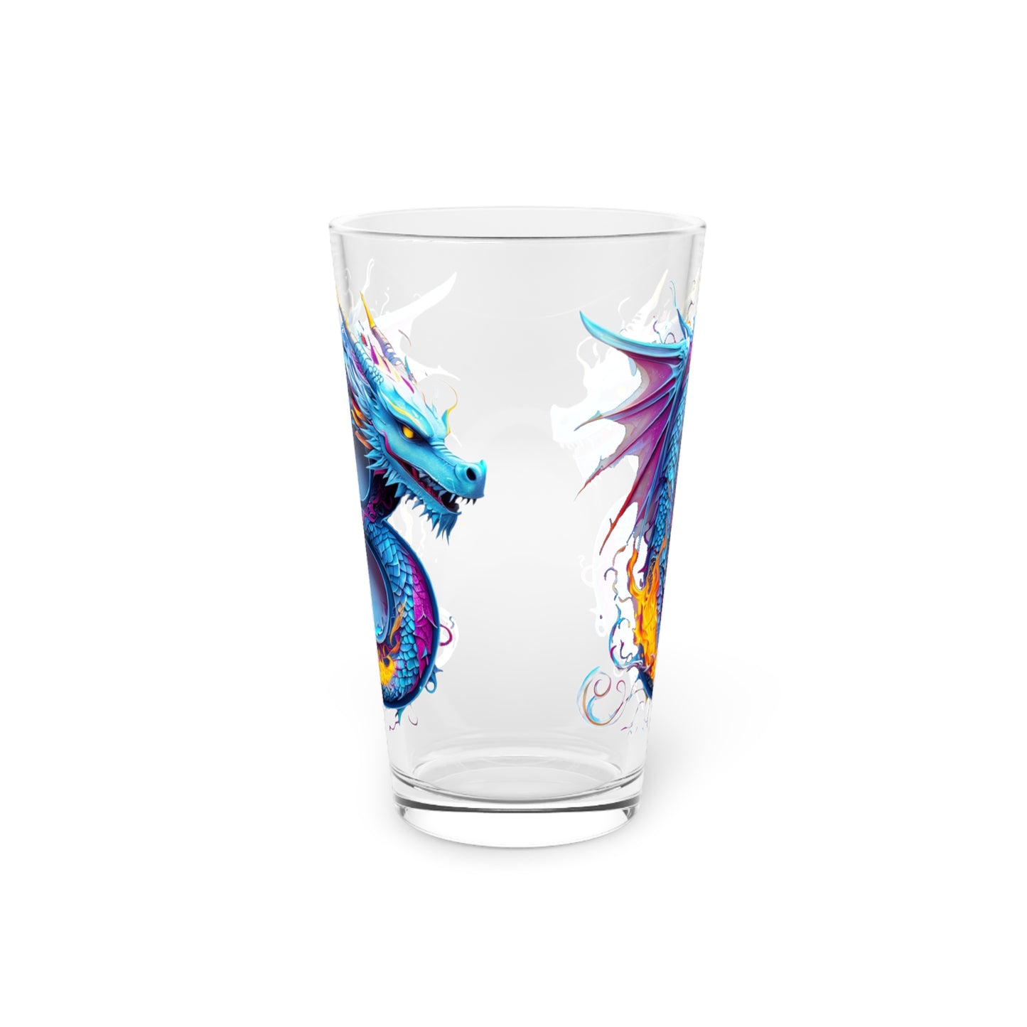 Pint Glass Dragon Monogram-B