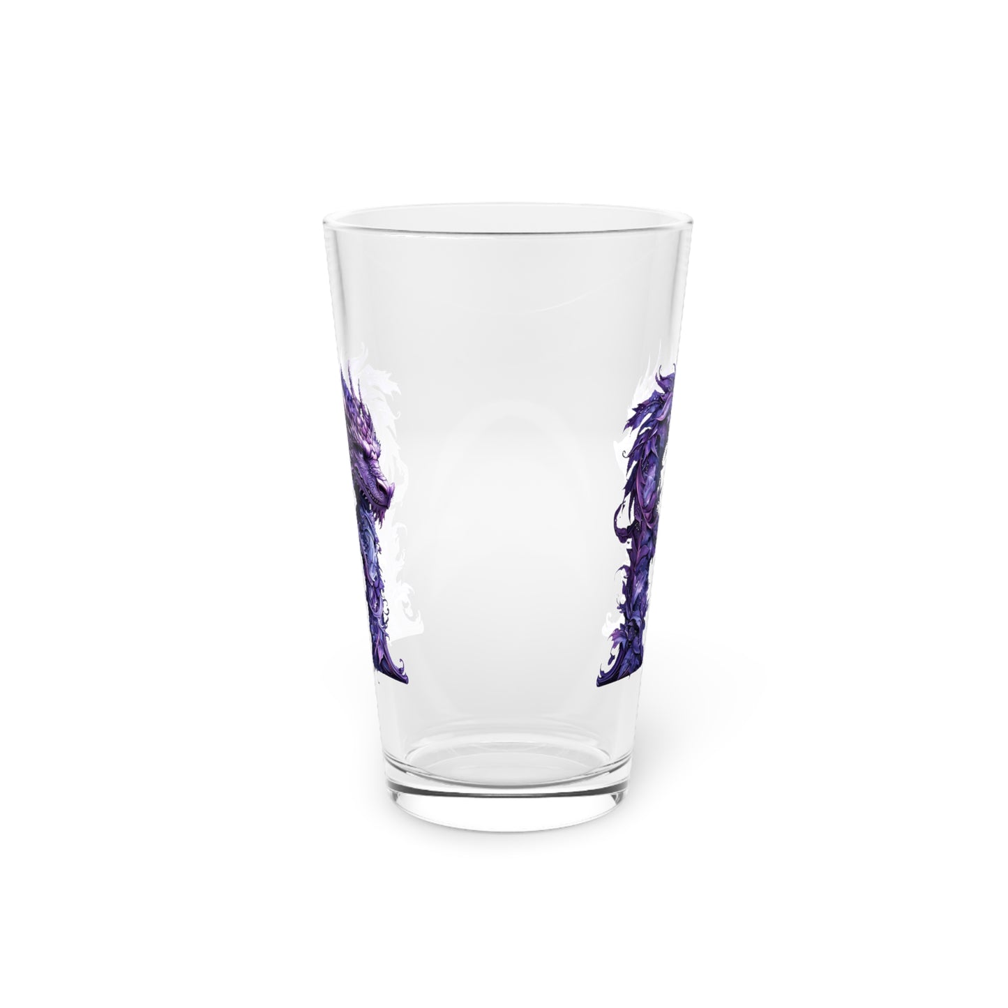 Pint Glass with Monogrammed Dragon A Design