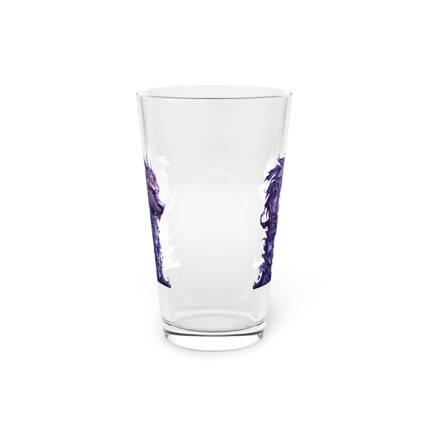 Pint Glass with Monogrammed Dragon A Design