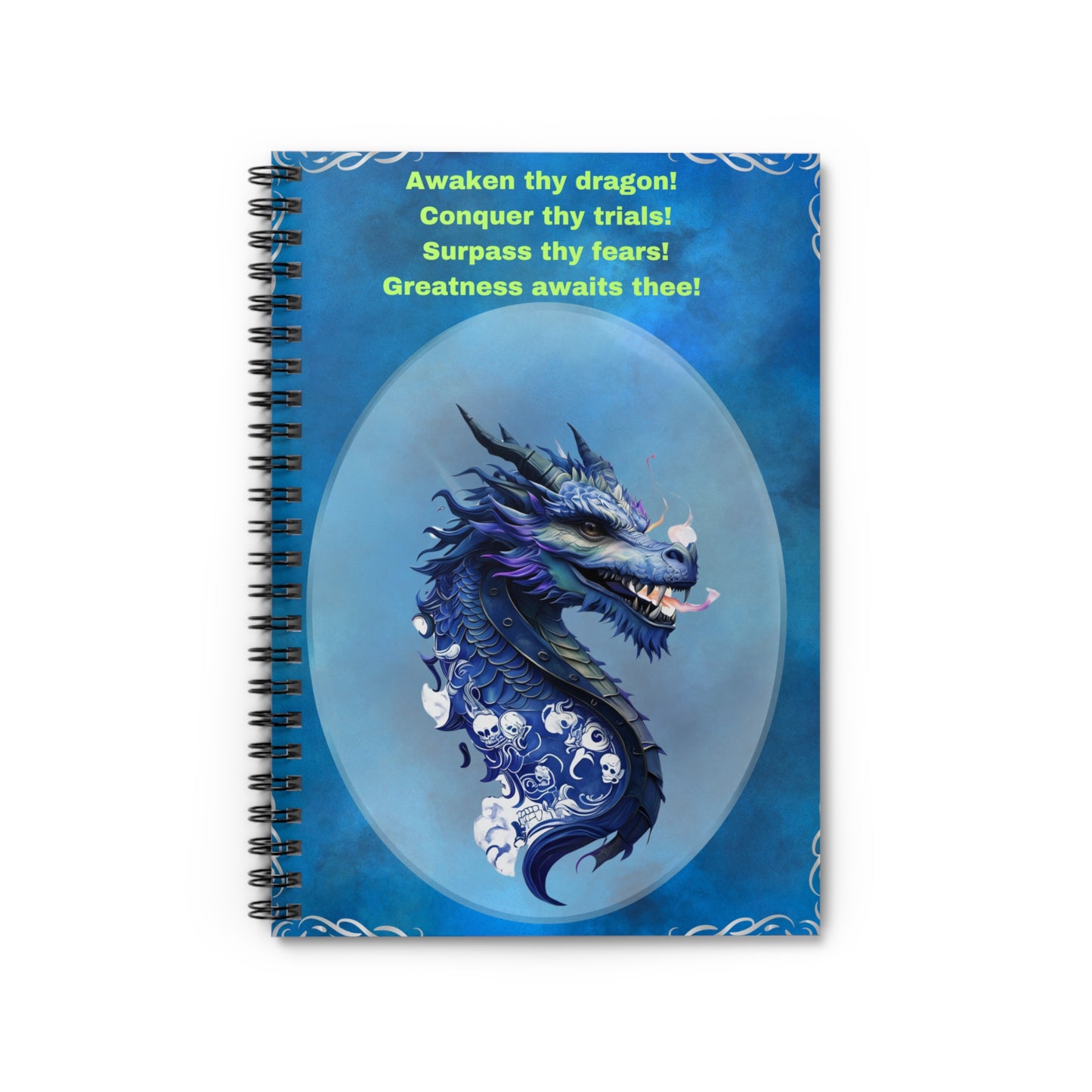 Motivational Dragon Spiral Notebook - Perfect for Creative Minds & Dreamers!